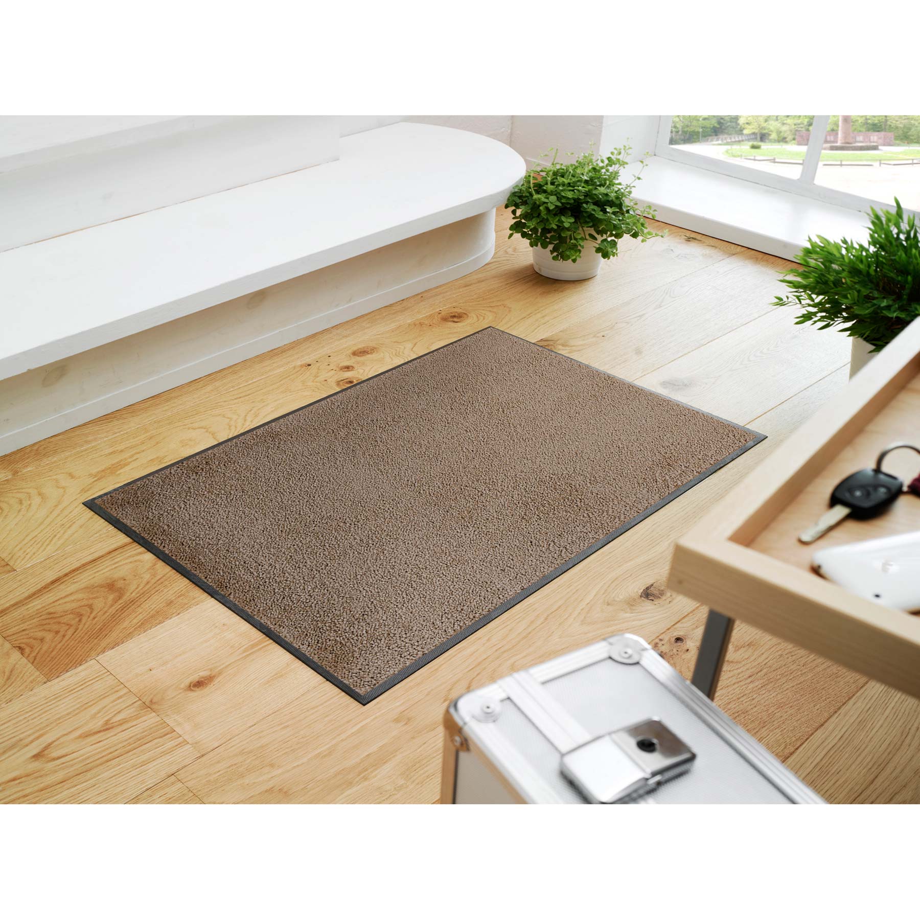 Fußmatte waschbar Taupe grau braun Schmutzfangmatte wash+dry Türmatte 7 Größen Fußmatte waschbar Taupe grau braun Schmutzfangmatte wash+dry Türmatte 7 Größen