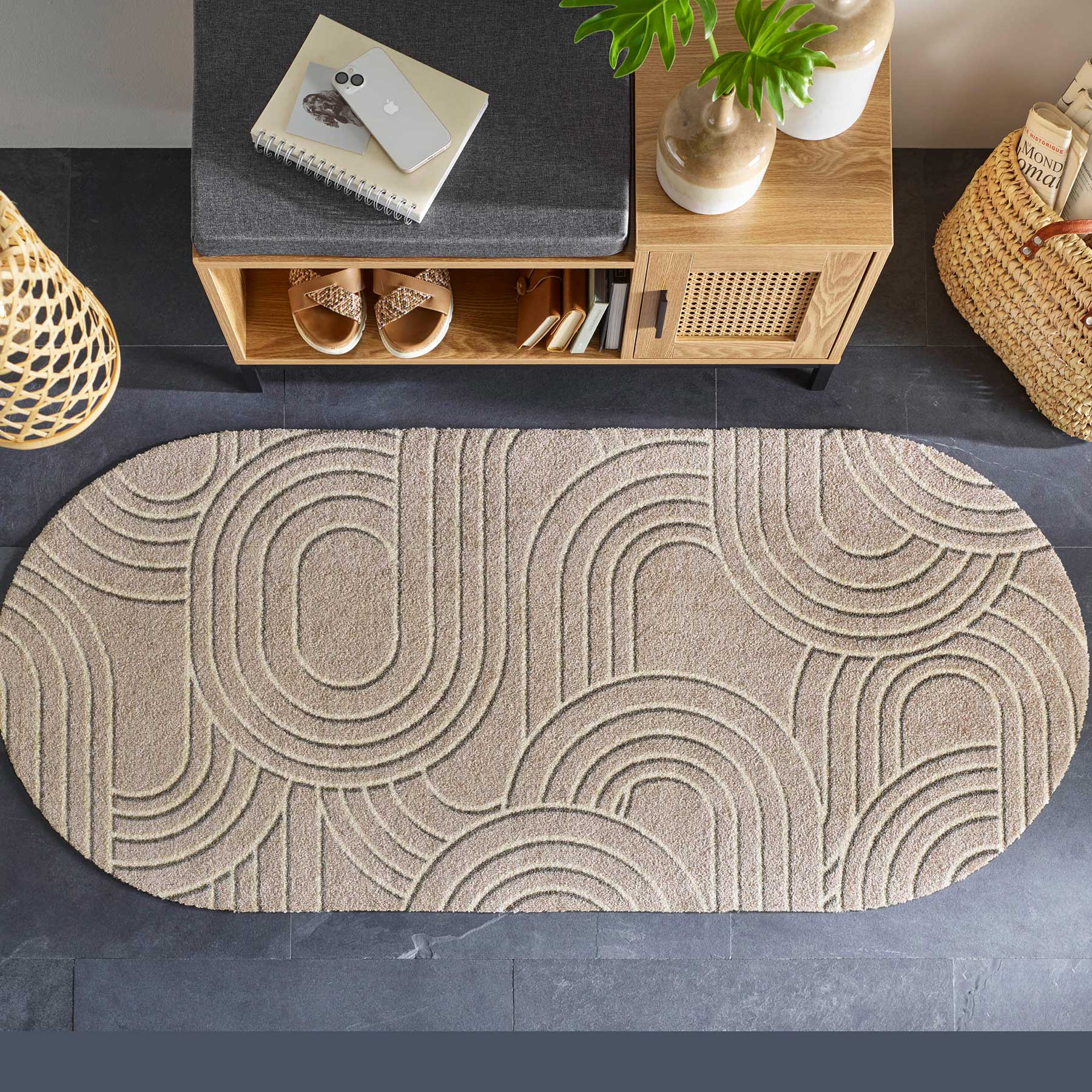 Wash+Dry Fussmatte waschbar Sand Twist 70 x 150 cm Sauberlaufmatte | MOCAVI  - Der Design Shop